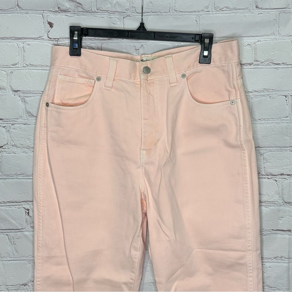 Madewell Garment-Dyed Straight-Leg Jeans in Faded Coral - Picture 3 of 13